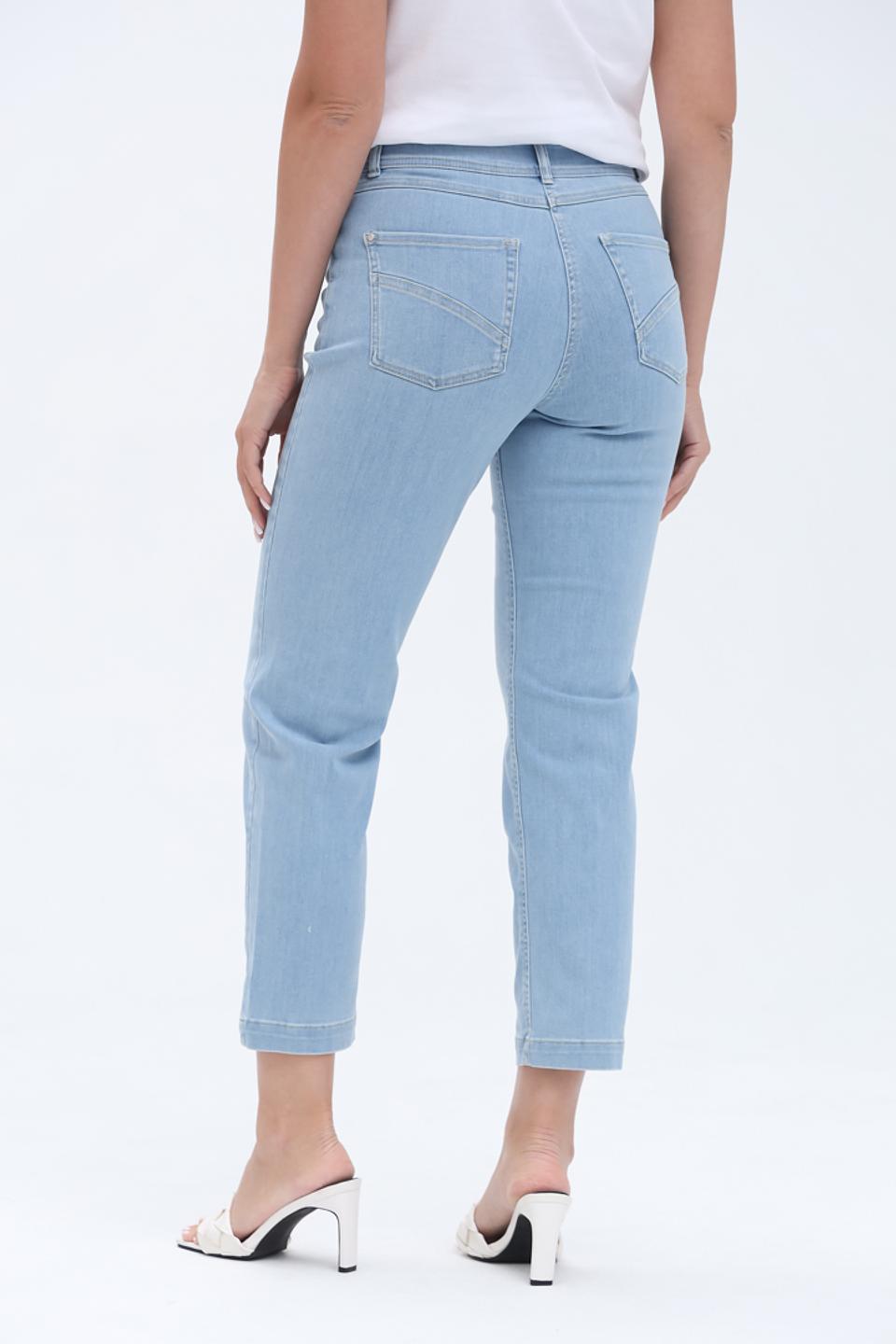 Джинсы Olsen прямого кроя голубые