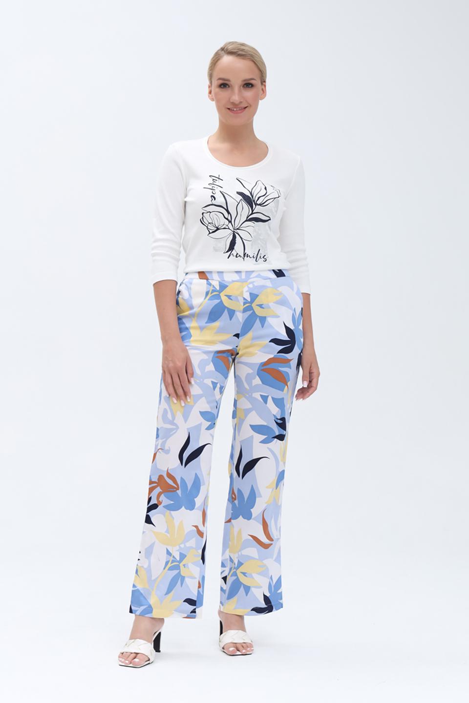 Брюки Olsen с цветочным принтом