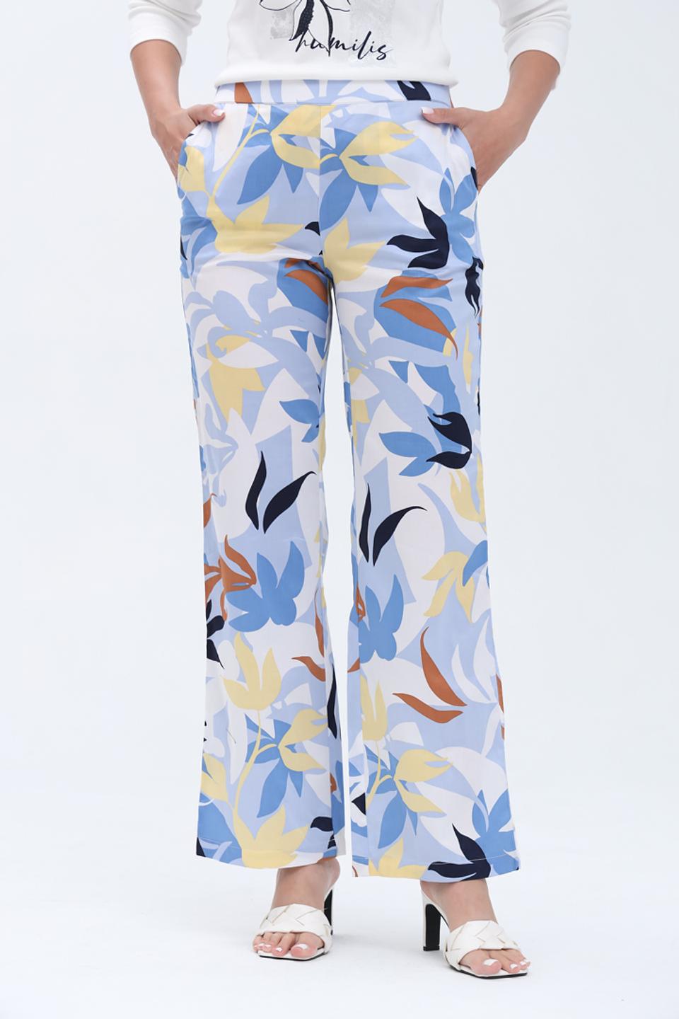 Брюки Olsen с цветочным принтом