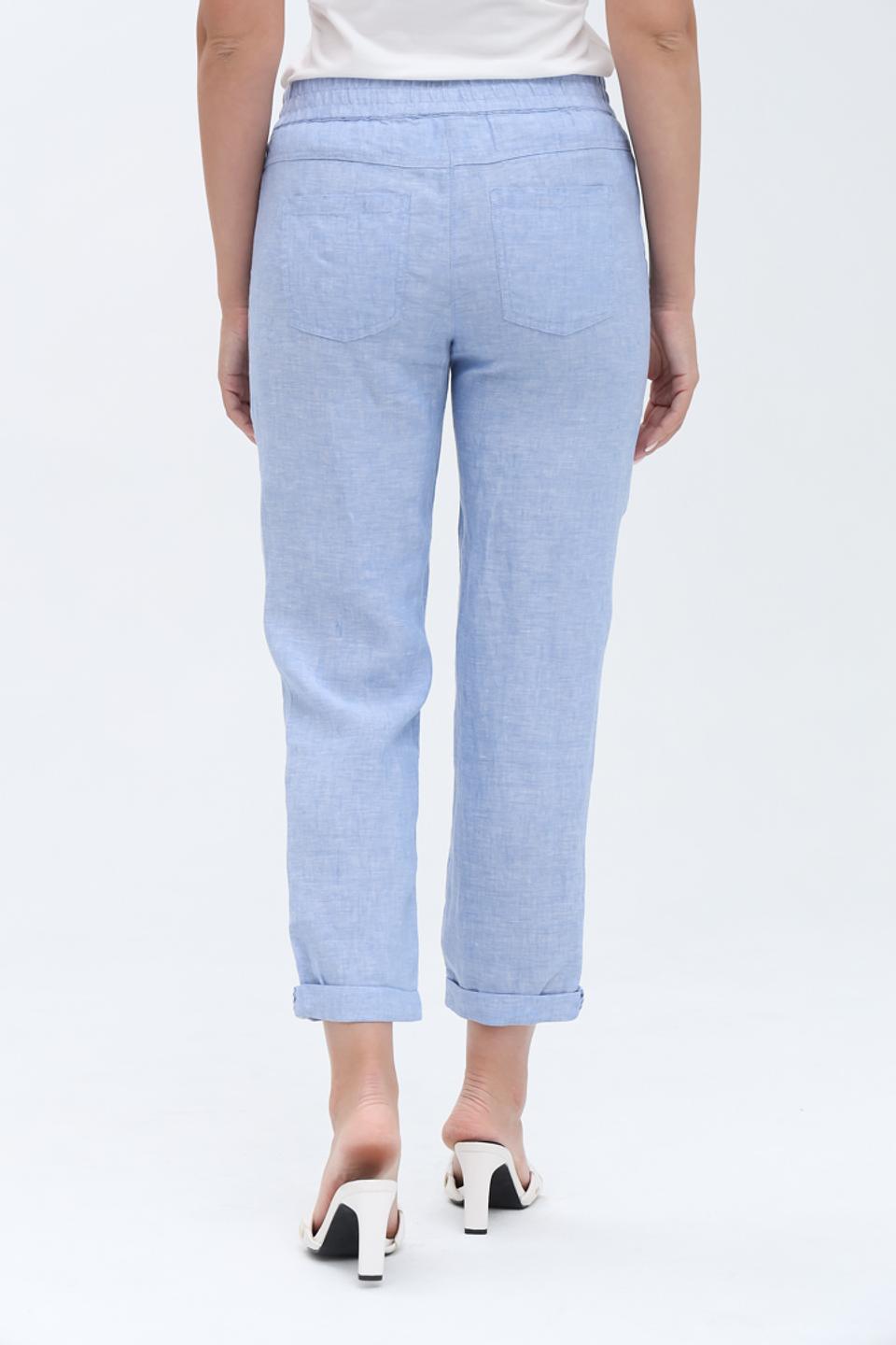 Брюки льняные Olsen голубые