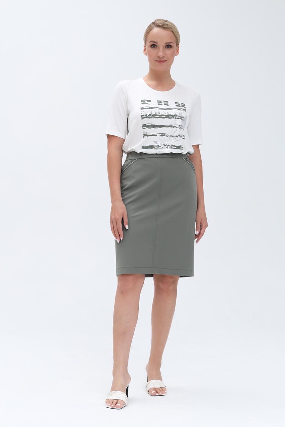 Юбка Frank Walder хаки с карманами