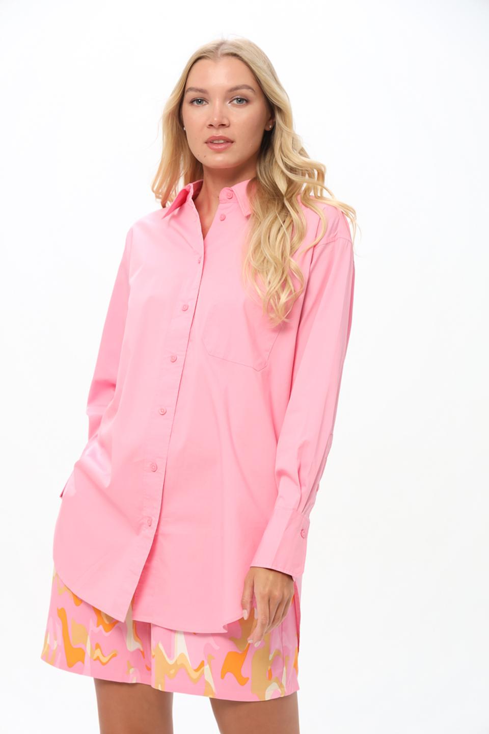 Рубашка Tom Tailor denim girl розовая