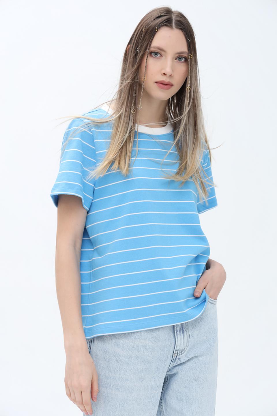 Футболка Tom Tailor в полоску голубую