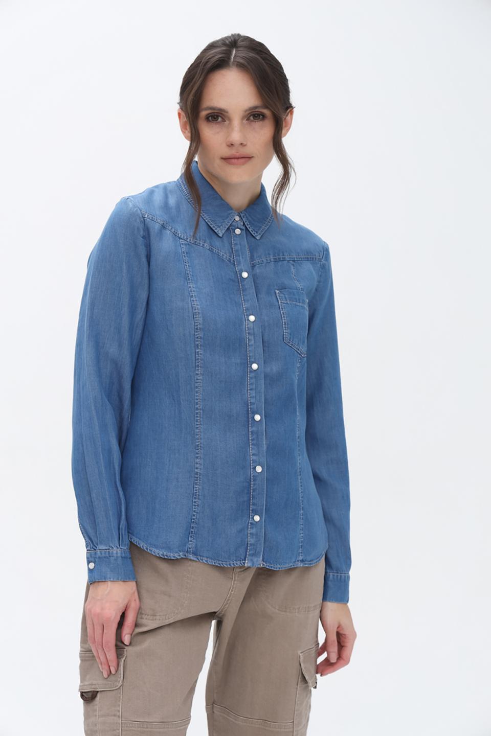 Рубашка Penny Black джинсовая голубая