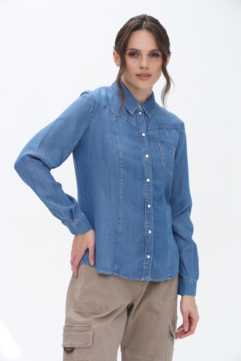 Рубашка Penny Black джинсовая голубая