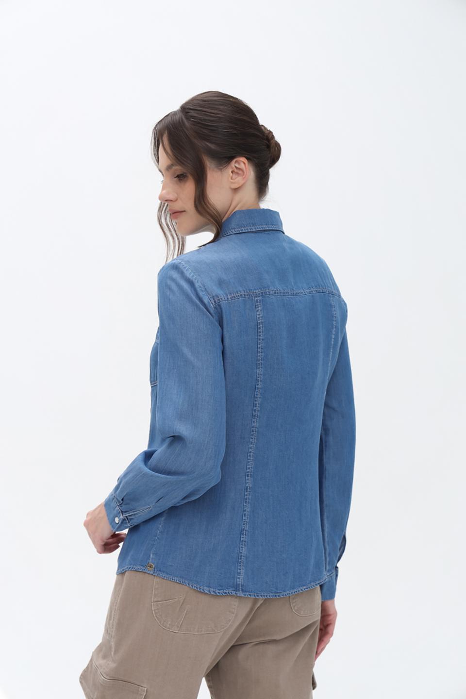 Рубашка Penny Black джинсовая голубая