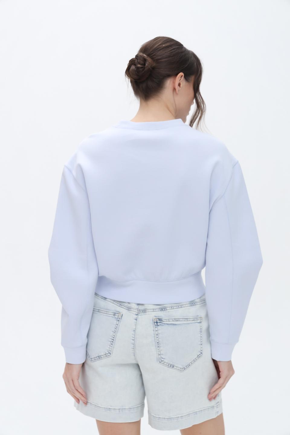 Джемпер Emporio Armani голубой с логотипом