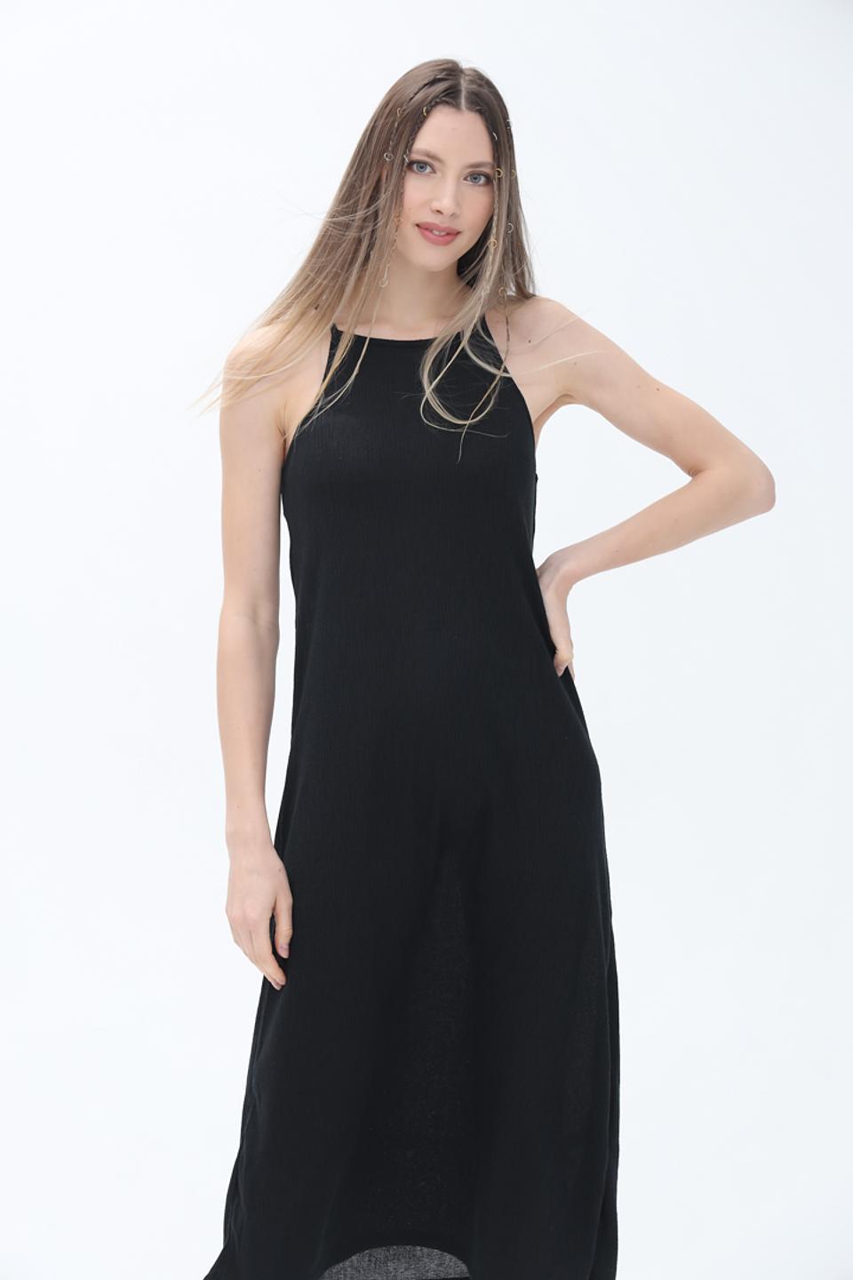 Платье Alcott чёрное на бретелях