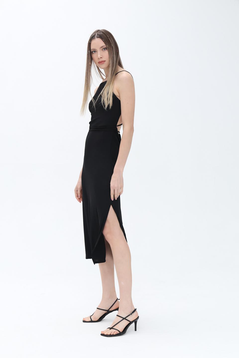 Платье Alcott на бретелях чёрное
