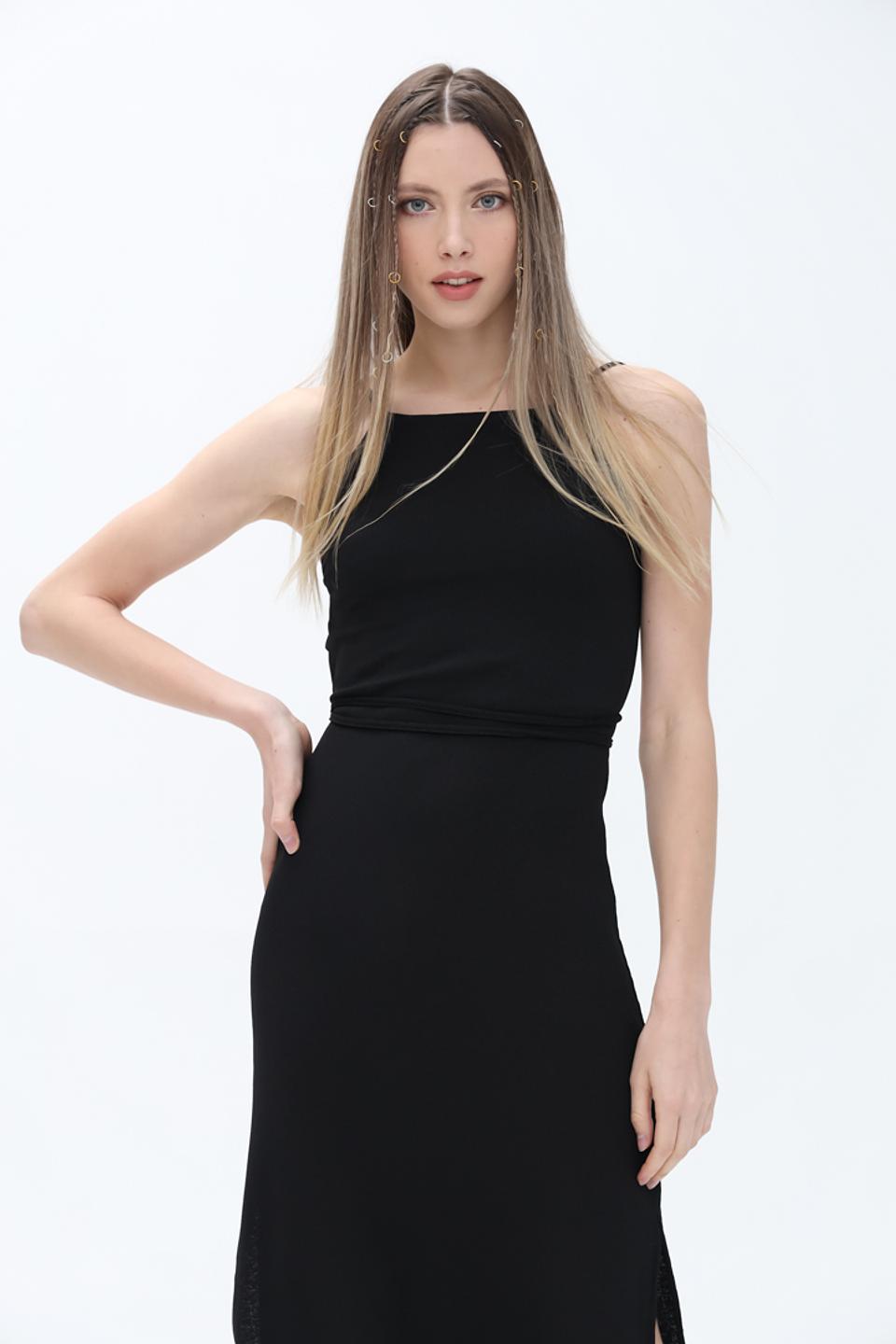 Платье Alcott на бретелях чёрное