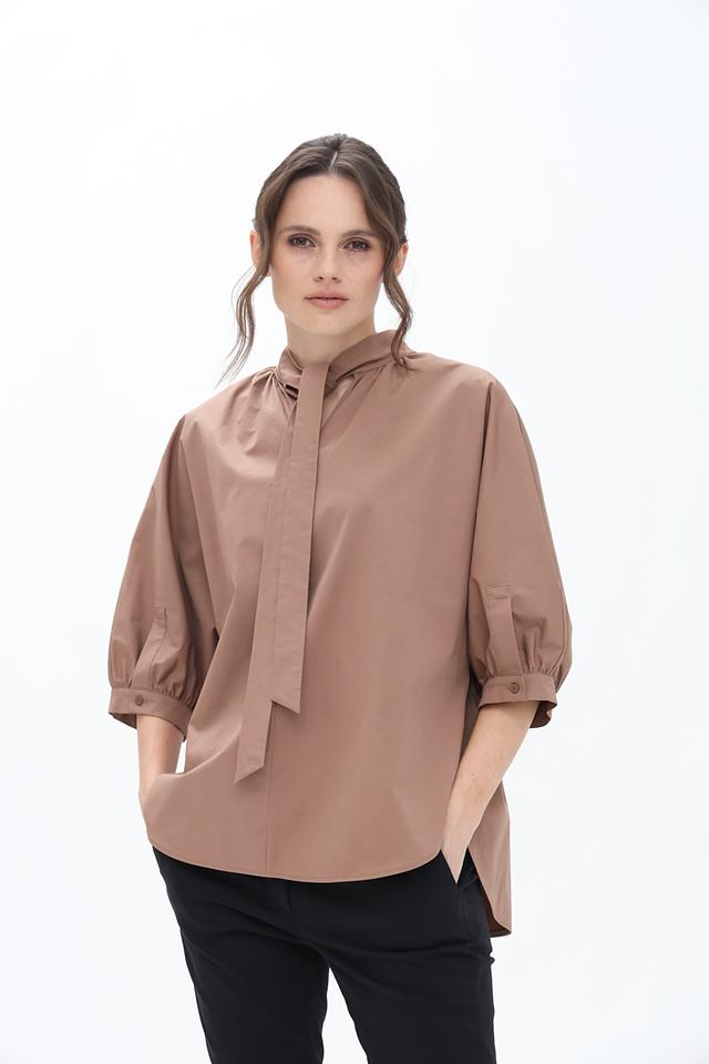 Блуза Luisa Cerano с завязками бежевая