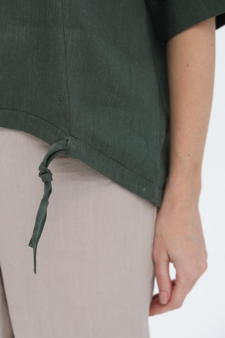 Блуза Electra style с завязками зелёная