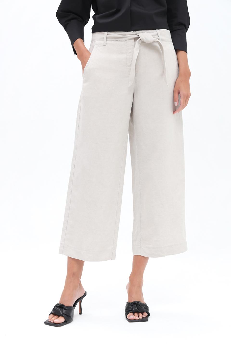 Капри Zerres с поясом бежевые