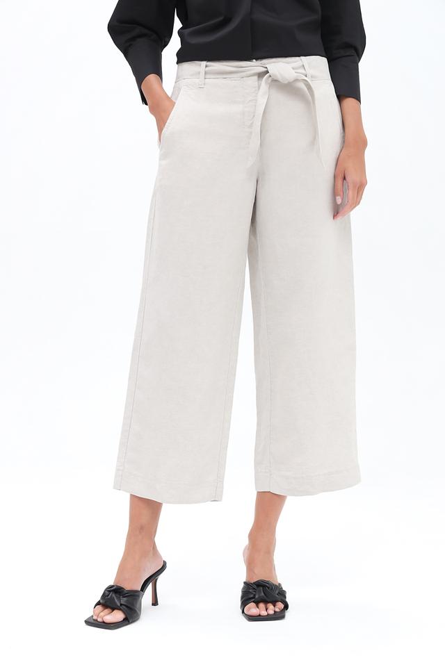 Капри Zerres с поясом бежевые