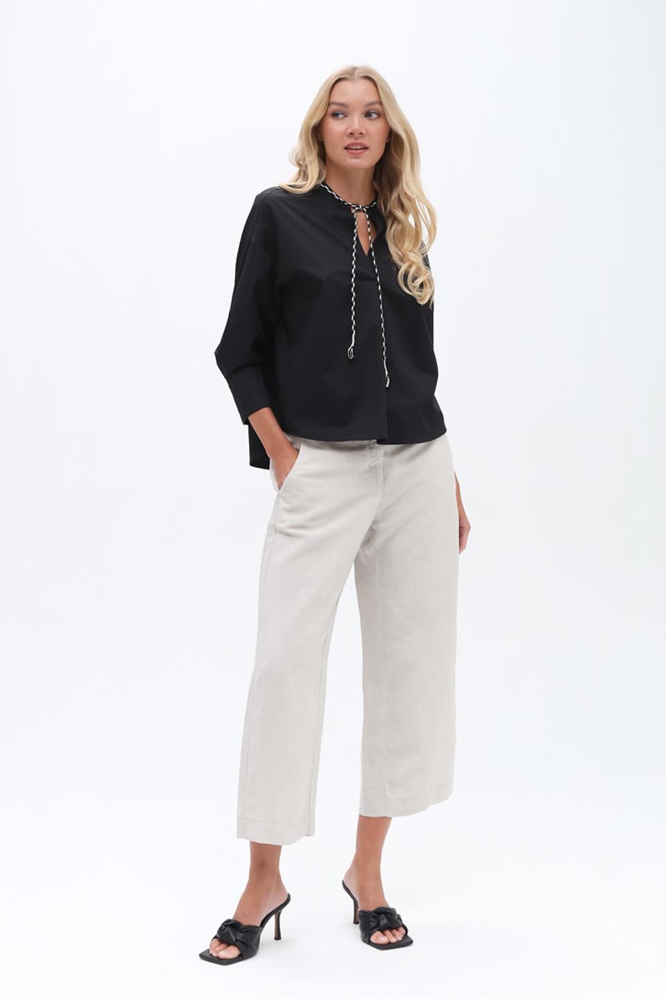 Капри Zerres с поясом бежевые