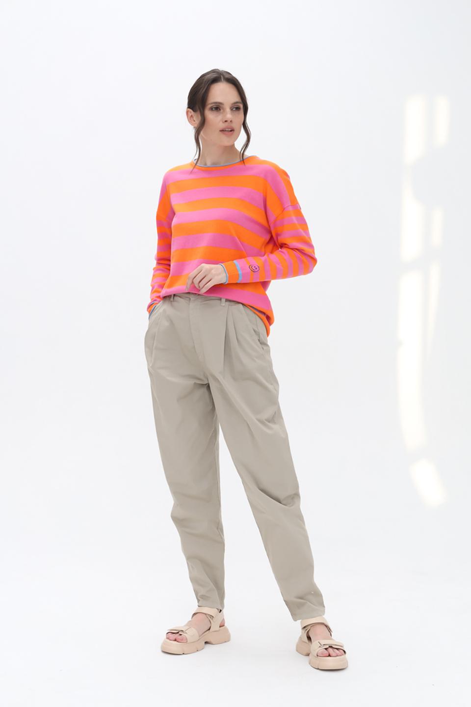 Пуловер Frieda and Freddies в полоску оранжевый