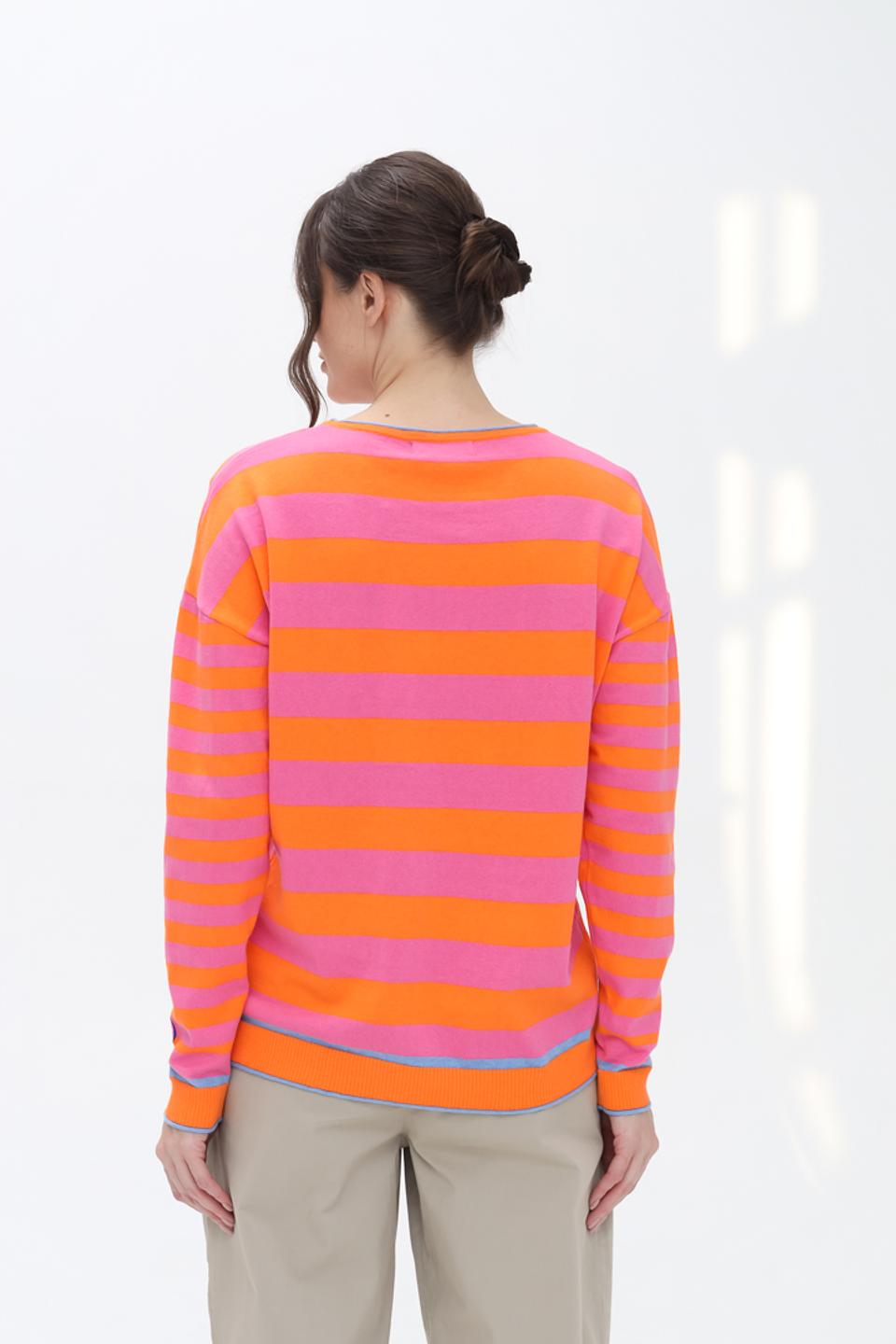 Пуловер Frieda and Freddies в полоску оранжевый