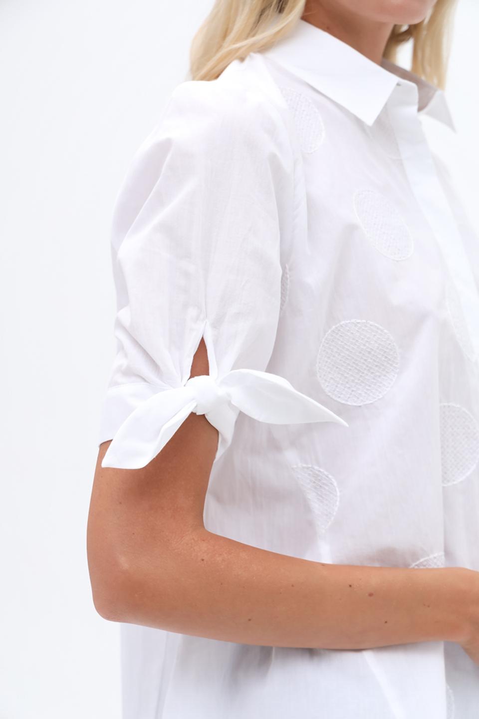 Рубашка SE Stenau с кругами белый