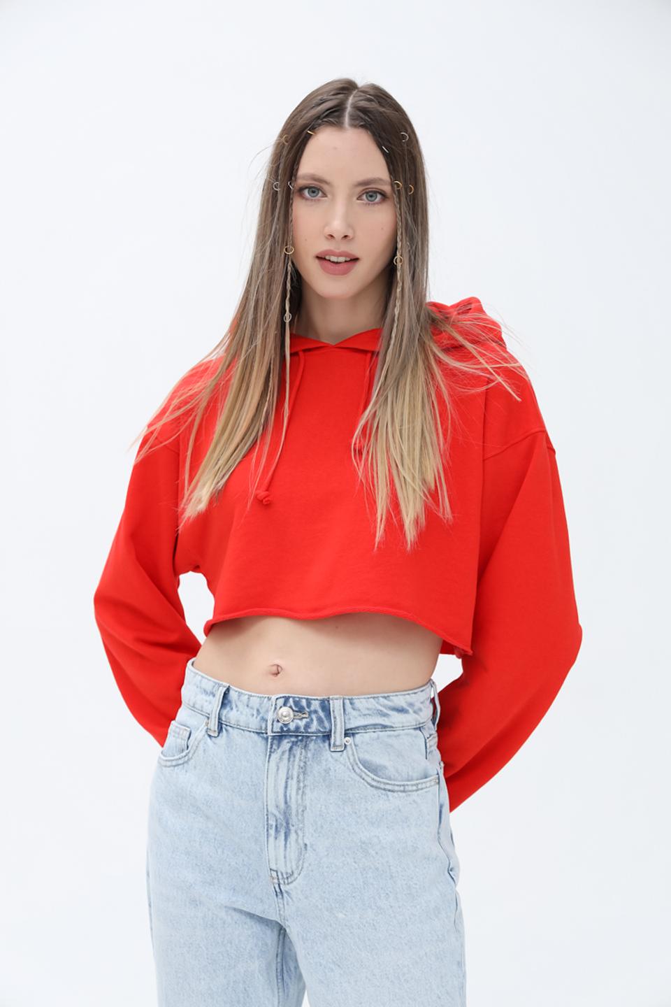 Джемпер Alcott женский красный укороченный