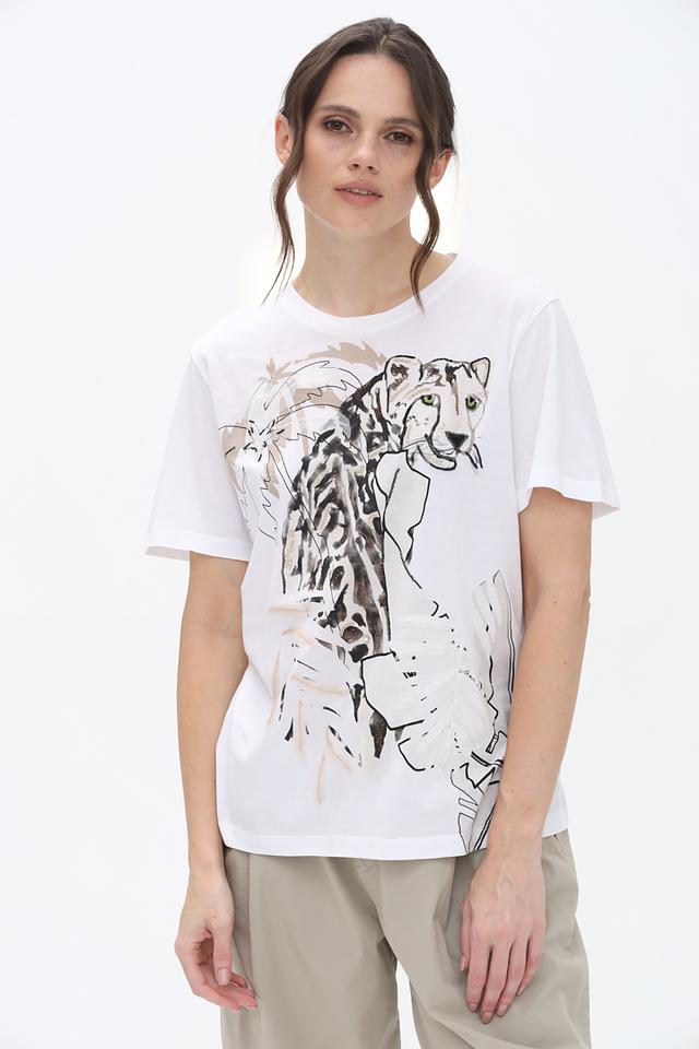 Футболка Marc Cain с принтом тигра