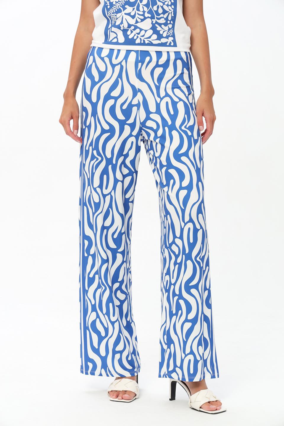 Брюки Oui с волнистым принтом