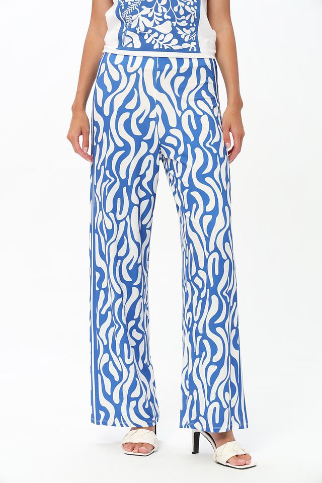 Брюки Oui с волнистым принтом