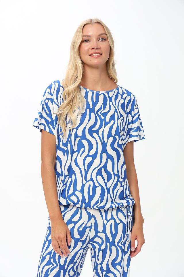 Блуза Oui с волнистым принтом