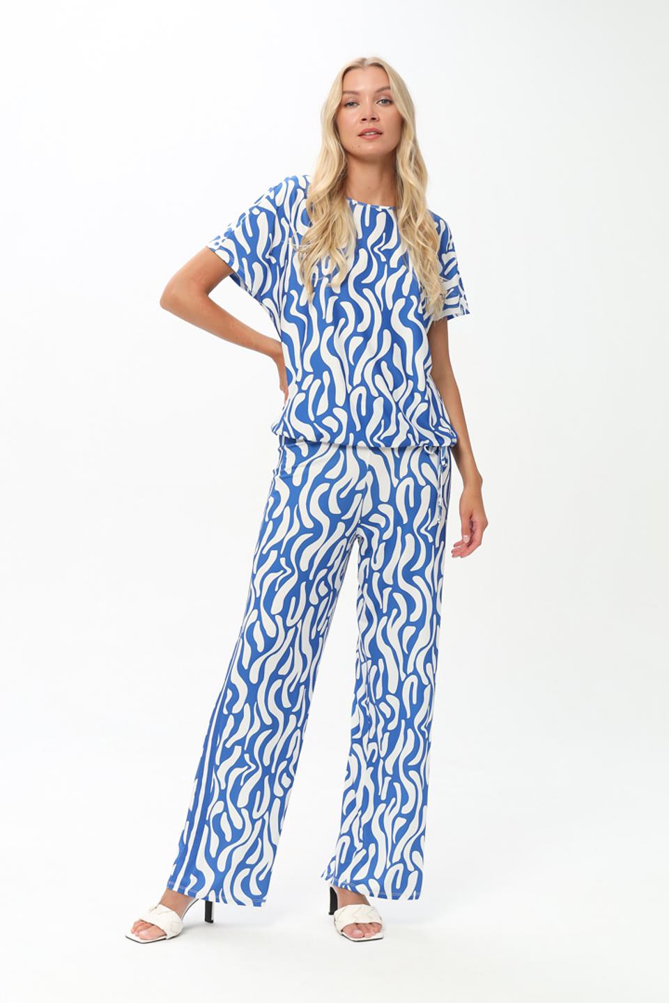 Блуза Oui с волнистым принтом