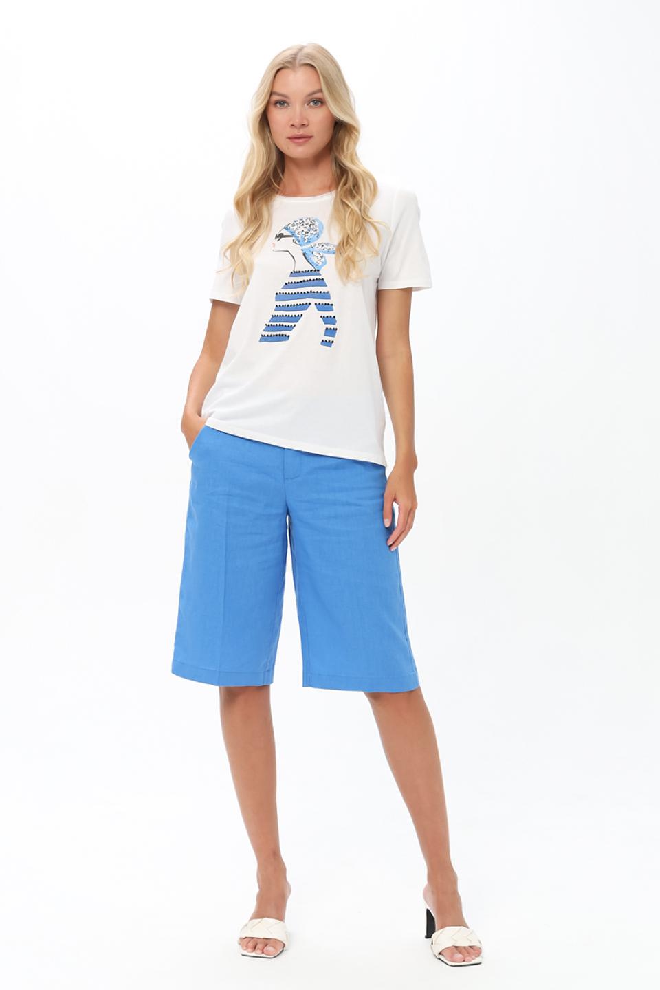 Футболка Oui с принтом голубой