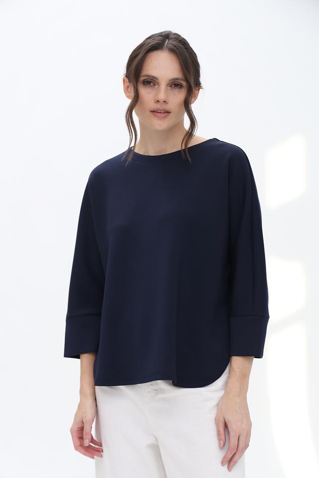 Пуловер Oui женский темно-синий