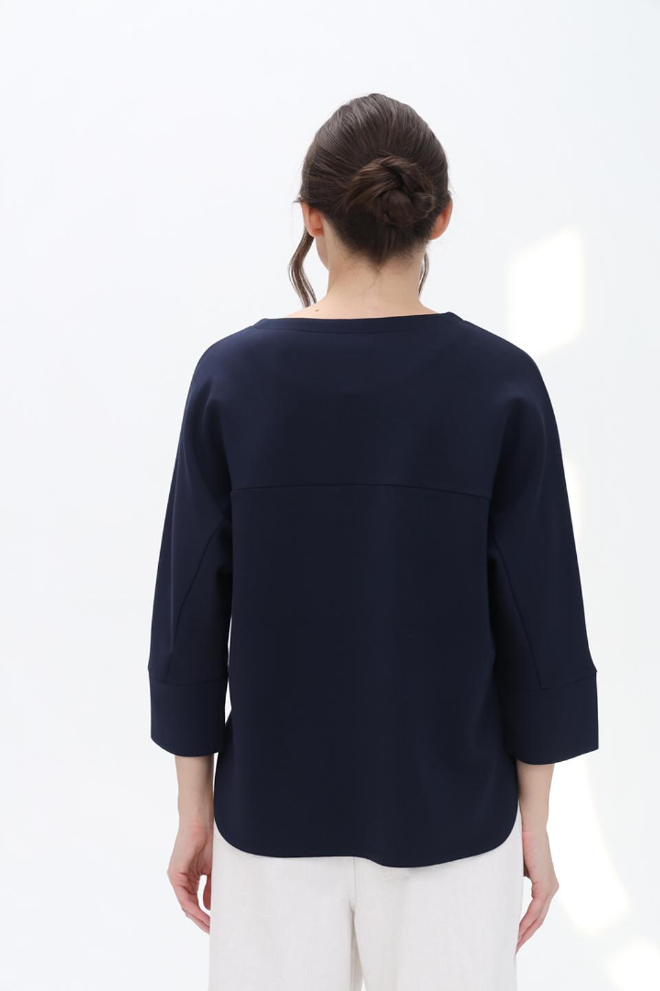 Пуловер Oui женский темно-синий