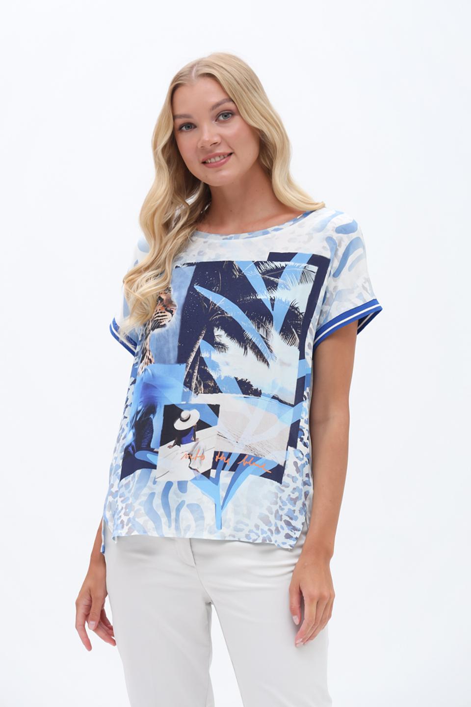 Футболка Oui с тропическим принтом