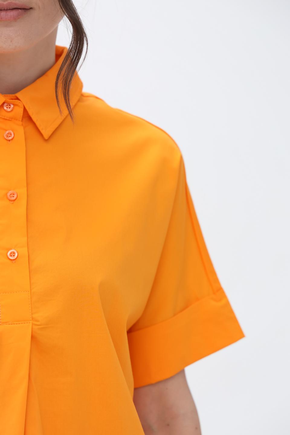 Рубашка Oui оверсайз оранжевая