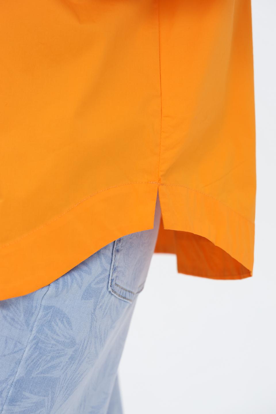Рубашка Oui оверсайз оранжевая
