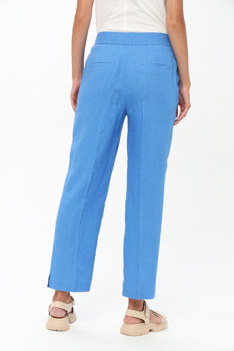 Брюки Oui льняные голубые