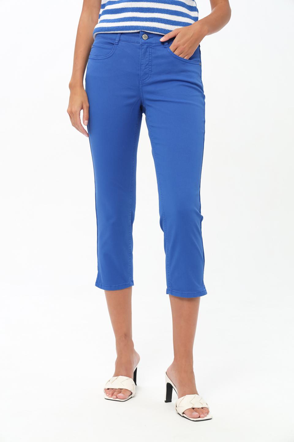 Джинсы капри Oui синие
