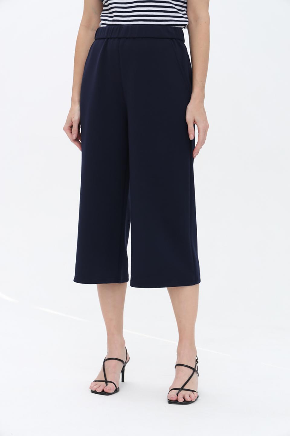 Брюки кюлоты Oui тёмно-синие