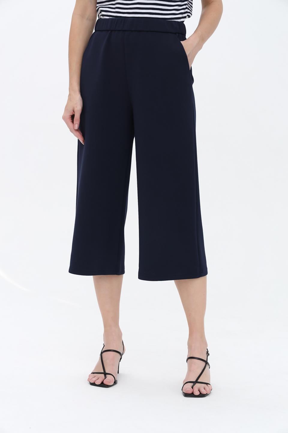 Брюки кюлоты Oui тёмно-синие