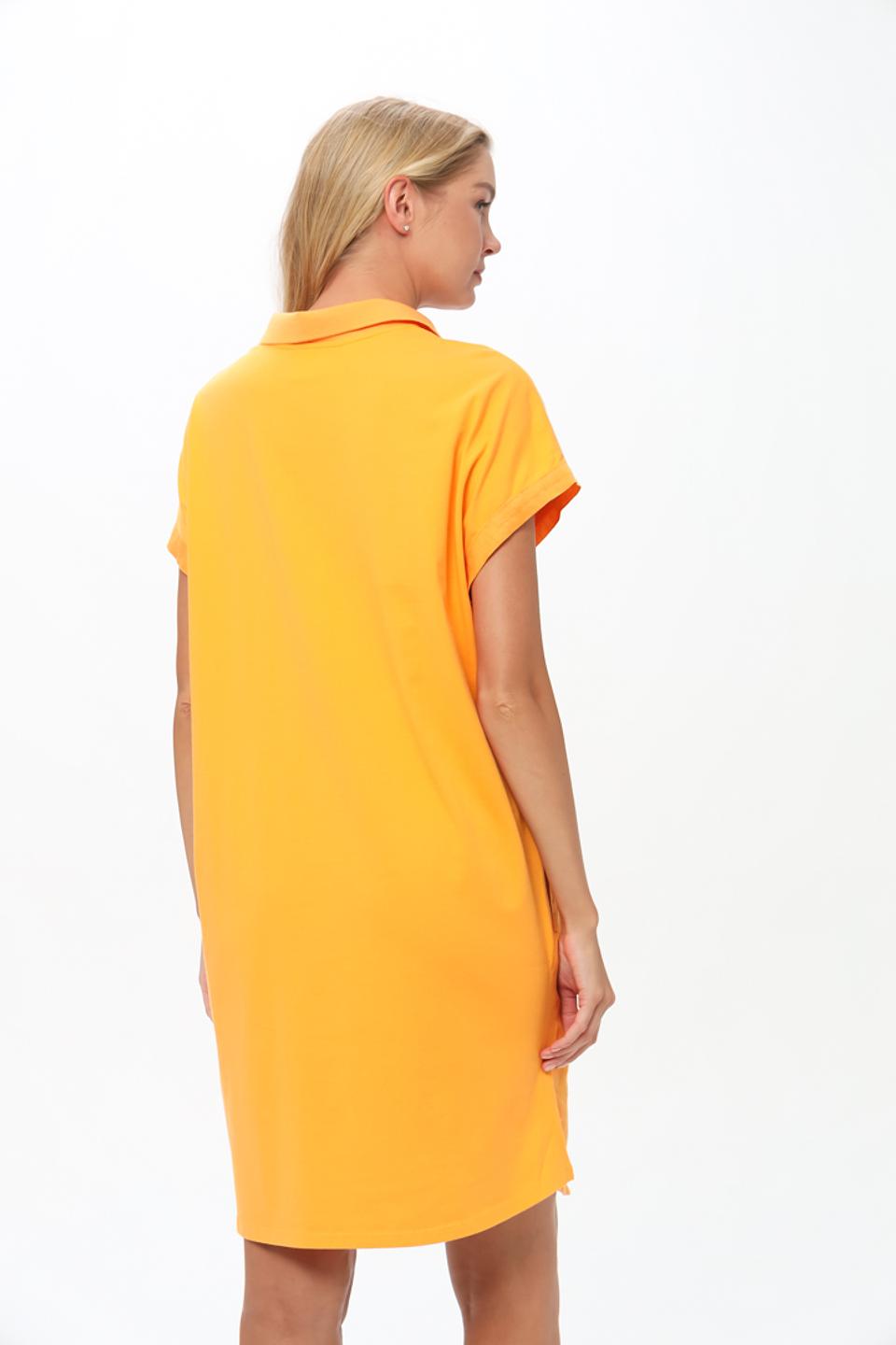 Платье Oui лен оранжевый