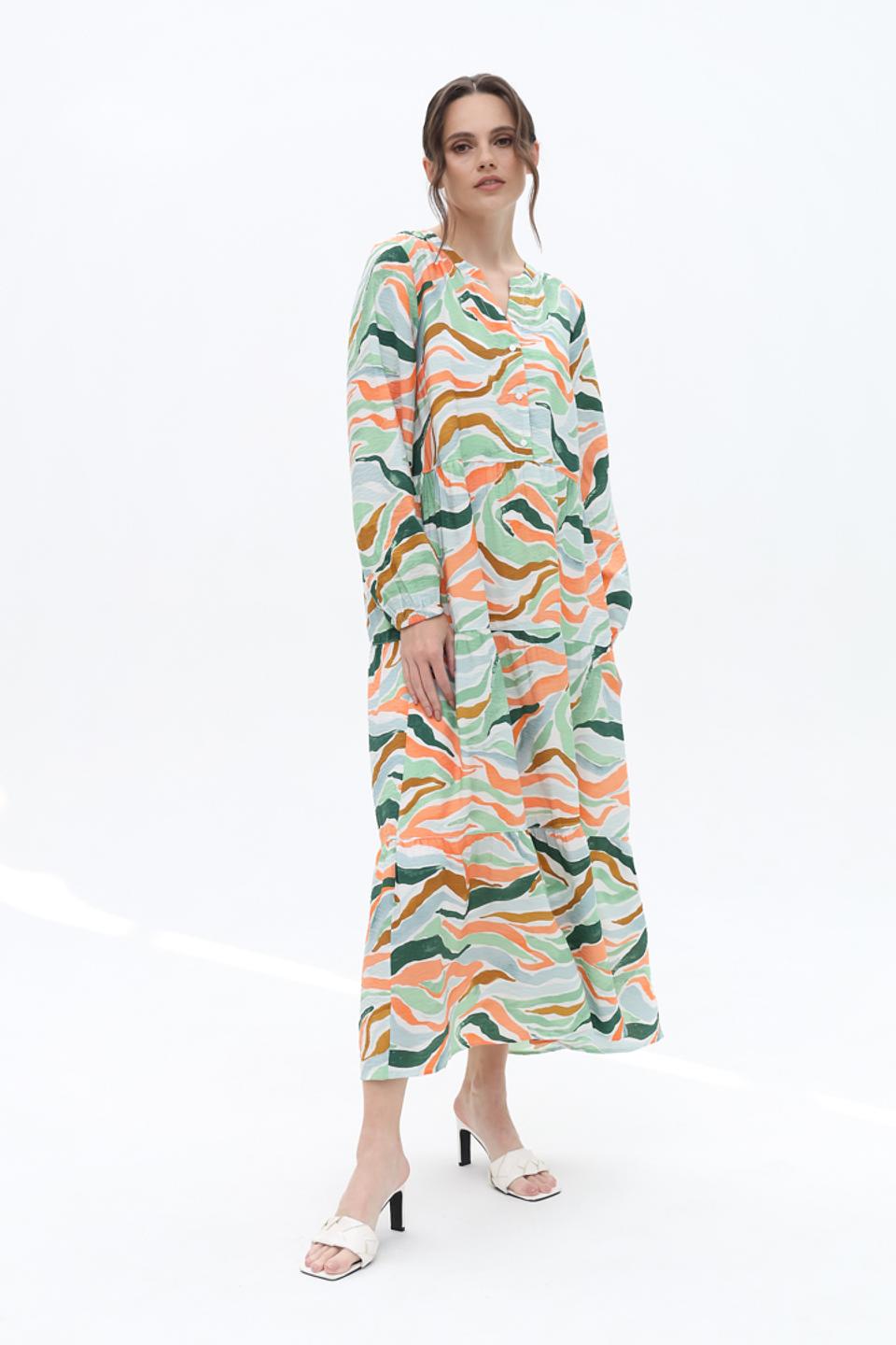 Платье Tom Tailor с волнистым принтом