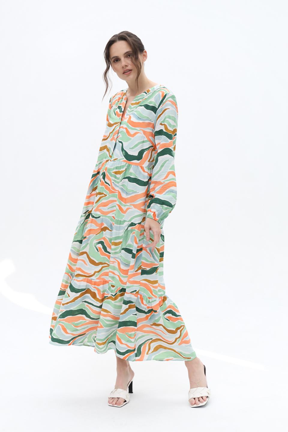 Платье Tom Tailor с волнистым принтом