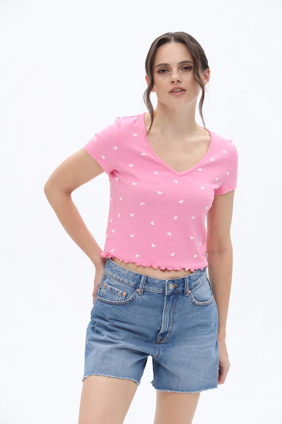 Футболка Tom Tailor denim girl розовая