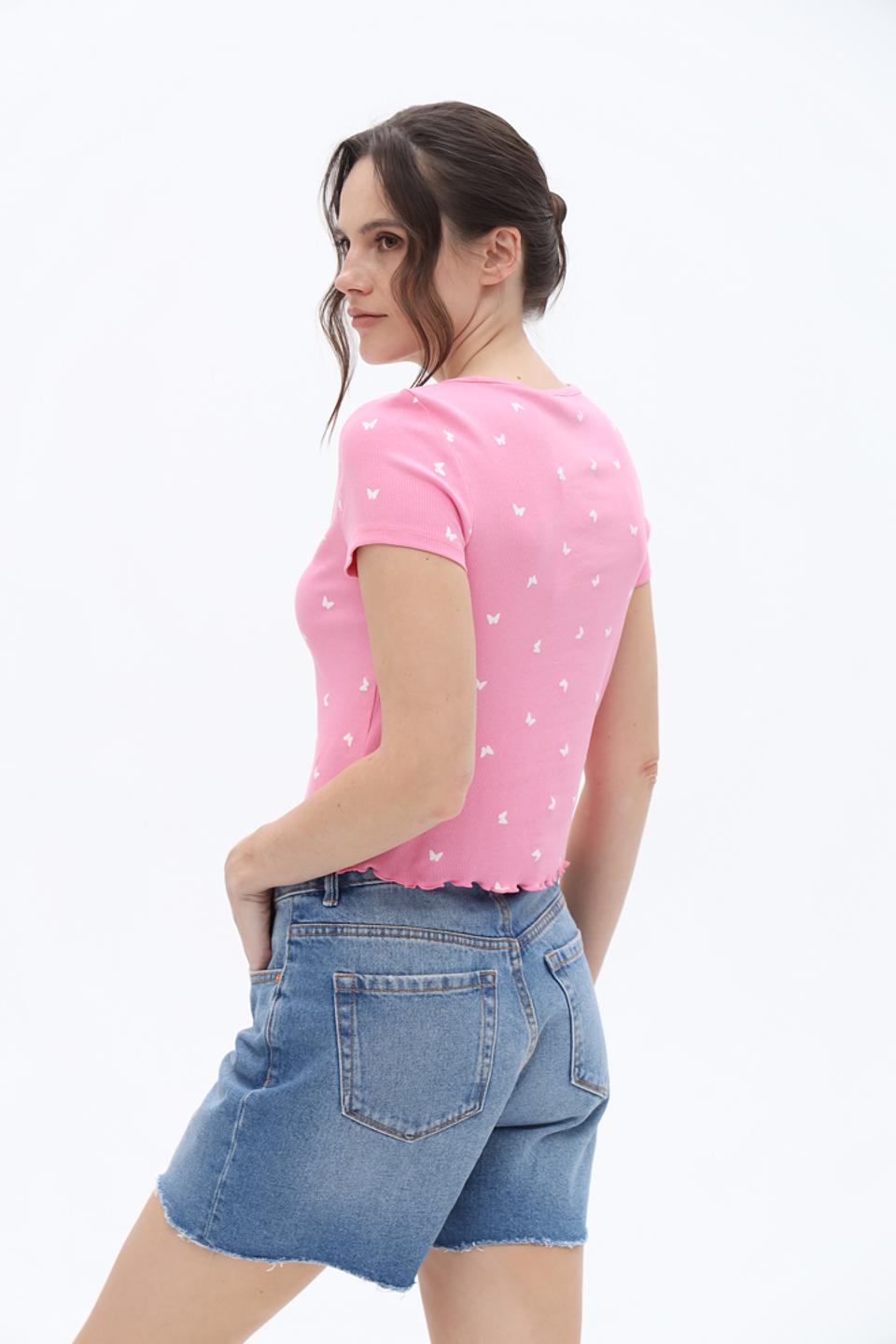 Футболка Tom Tailor denim girl розовая