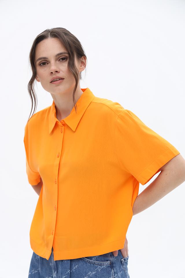 Рубашка Tom Tailor оранжевая