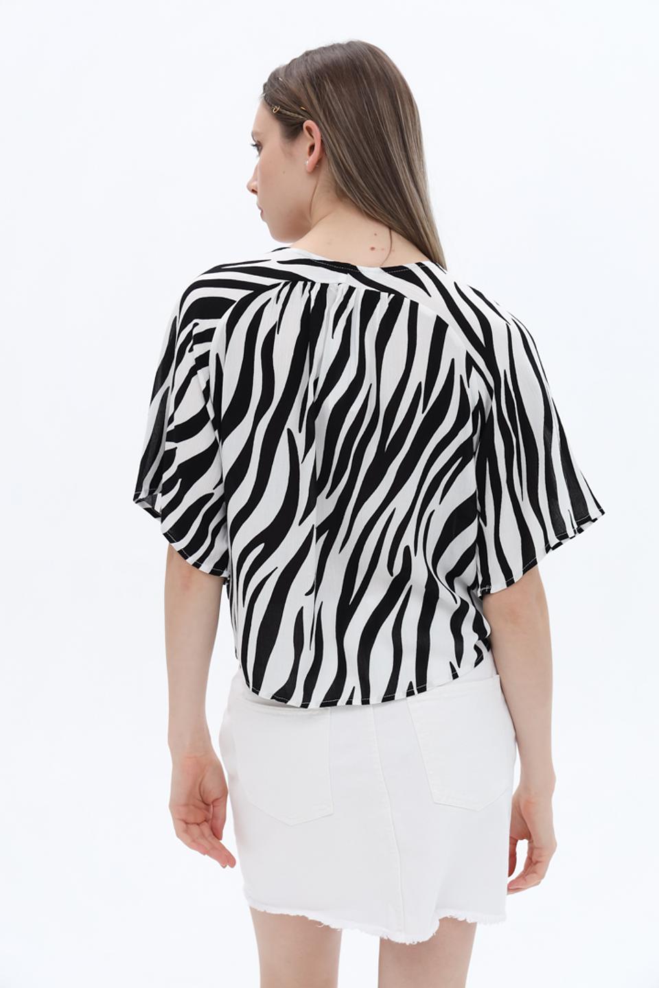 Блуза Alcott приталенная в полоску