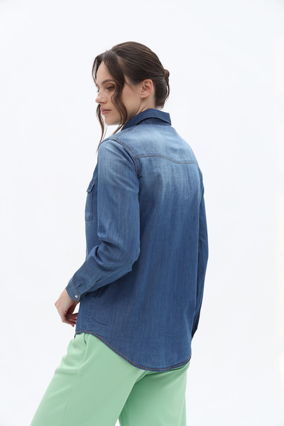 Рубашка Alcott джинсовая синяя