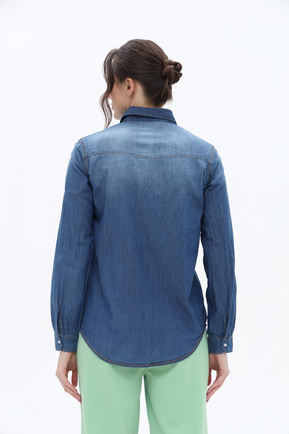 Рубашка Alcott джинсовая синяя