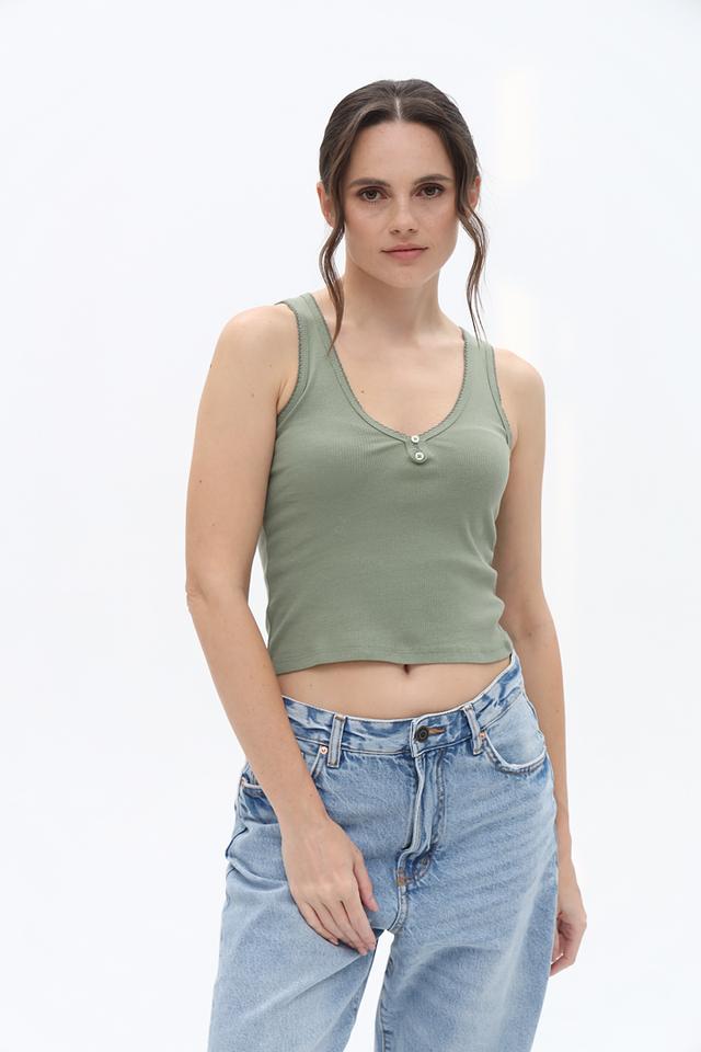 Топ Alcott на бретелях оливковый