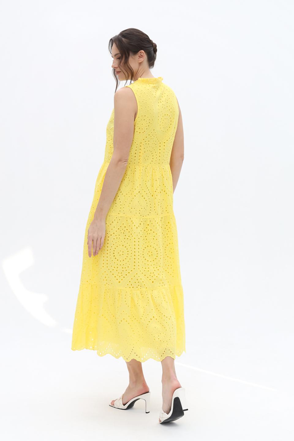 Платье Apart хлопковое жёлтое