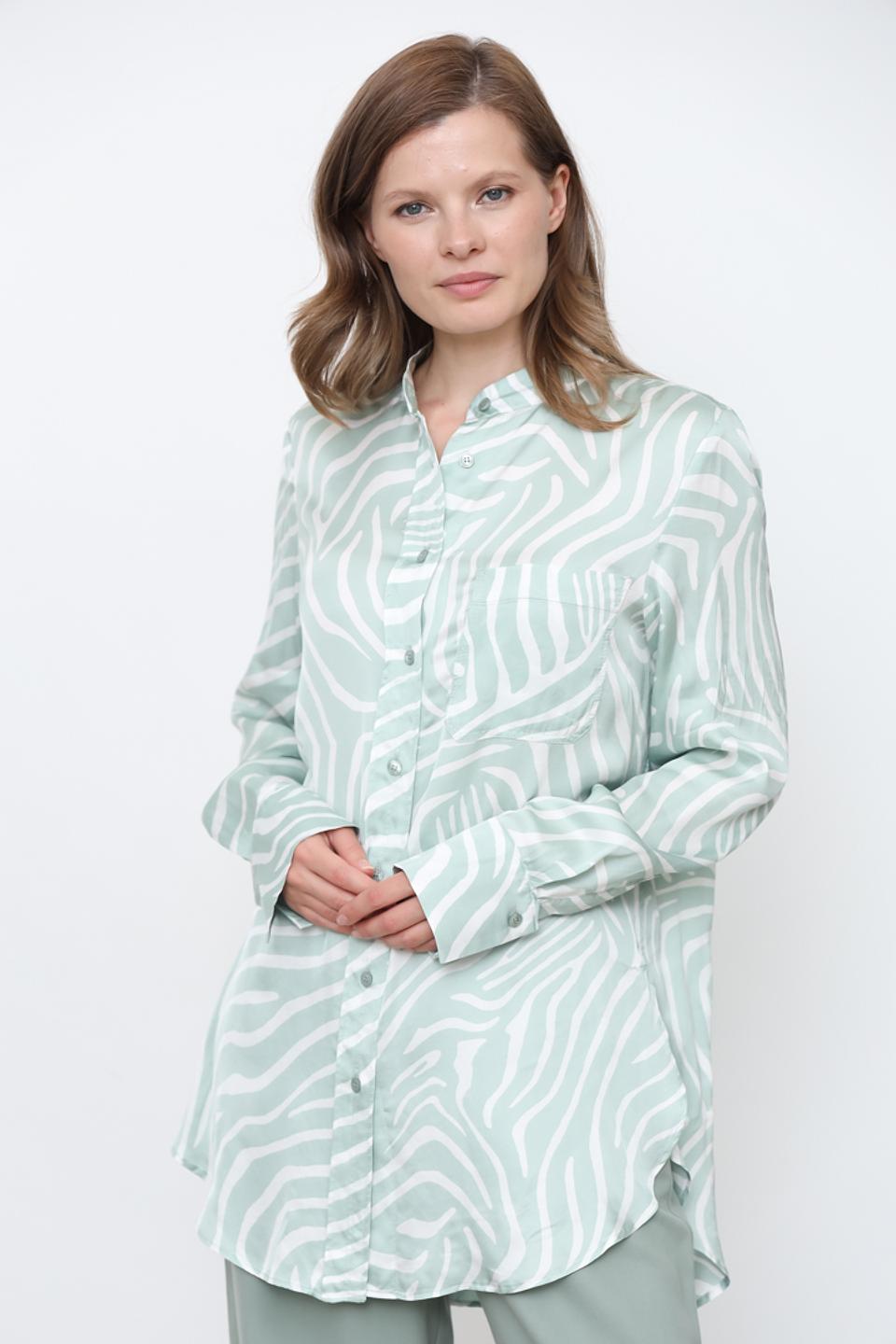 Рубашка Marc Aurel с принтом зелёная
